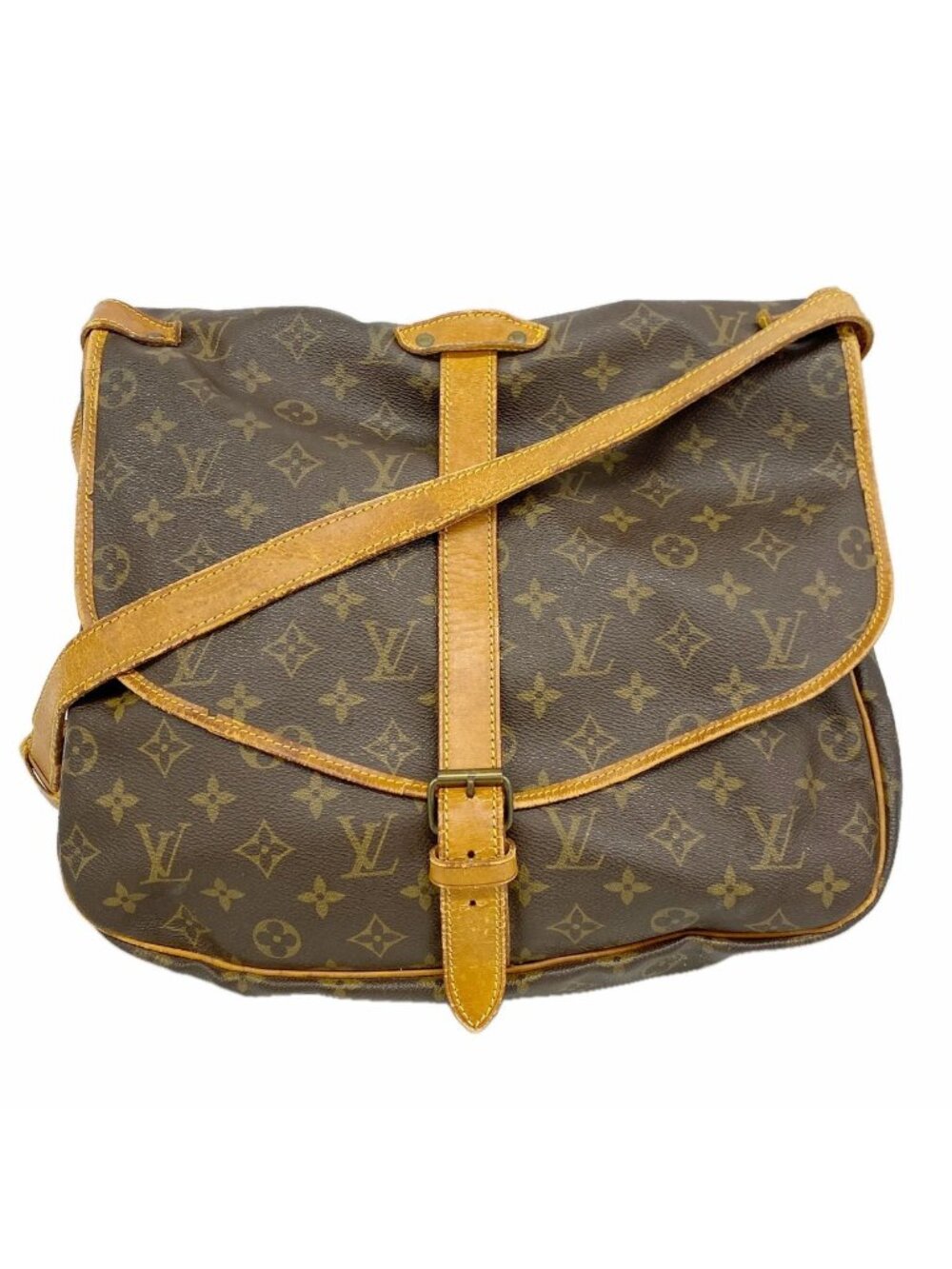 Louis Vuitton Shoulder Bag Monogram Saumur 35 Brown